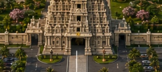 Rendering of the Maha Mariamman temple complex